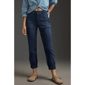 Anthropologie Womens The Richie Slim Joggers Tapered Leg Mid-Rise Pants Size 12